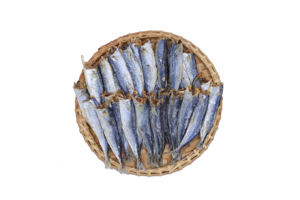 Dried mackerel (heads removed)